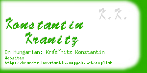 konstantin kranitz business card